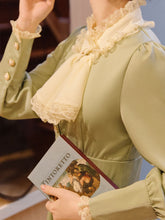 Load image into Gallery viewer, Light Green Ruffles Edwardian Revival Dress