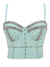 Load image into Gallery viewer, Sexy Handmade Rhinestones Corset Camisole Top