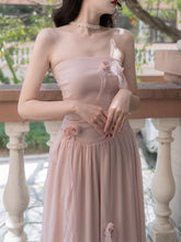 Load image into Gallery viewer, Pink 3D Rose Tube Top 1950S Fairy Vintage Dress