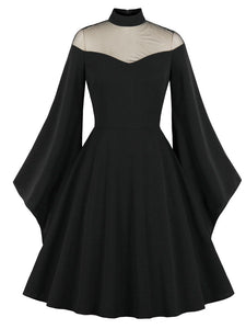 Halloween Semi-Sheer LongSleeve 1950S Vintage Dress