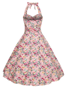 Sweet Rose Cotton 50s Swing Dress