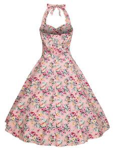 Sweet Rose Cotton 50s Swing Dress