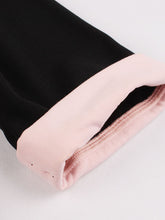 Load image into Gallery viewer, 1950S Pink Bowknot Collar Vintage Styel Black Dress