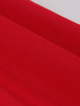 Load image into Gallery viewer, Lapel Collar Red And White Contrast Trim Vinatge Dress
