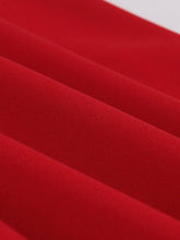 Load image into Gallery viewer, Red Flower V Collar 1950S Vintage Dress With Button