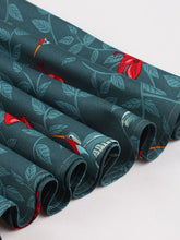 Load image into Gallery viewer, Blue Bird Print 1950S Vintage Swing Dress With Pockets