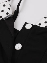 Load image into Gallery viewer, Black 1950s Polka Dot Bodycon Dress With Belt