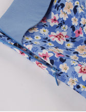 Load image into Gallery viewer, Blue Floral Print Spaghetti Strap Elastic Back High Waist 1950 Vintage Dress