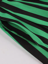 Load image into Gallery viewer, Green and Black Stripe With Pockets 50S Halloween Dress