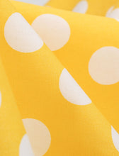 Load image into Gallery viewer, Green And White Polka Dots Pockets Vintage Halter 1950S Dress With Button