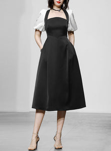 White And Black Audrey Hepburn Dress Vintage 1950S Dress
