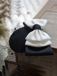 Bow Tulle Net 100% Silk 1950S Hat Hepburn Vintage Hat