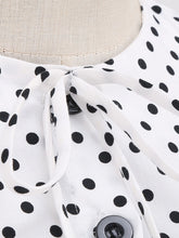 Load image into Gallery viewer, White Polka Dots 1950S Vintage Dress
