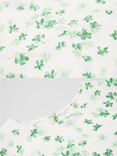 Load image into Gallery viewer, Green Grass Print Puff Sleeve 1950s Vintage Party Dress