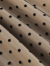 Load image into Gallery viewer, Black Off Shoulder Polka Dots 1950S Vintage Swing Dress