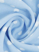 Load image into Gallery viewer, Light Blue Polka Dots Square Collar 1950S Vintage Swing Dress
