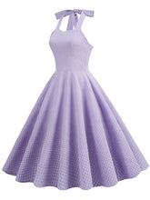 Load image into Gallery viewer, Lavender And White Plaid Vintage Halter Stellalou Same Style Easter 1950S Dress