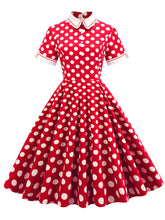 Load image into Gallery viewer, Polka Dots Peter Pan Collar 1950S Dress With Pockets