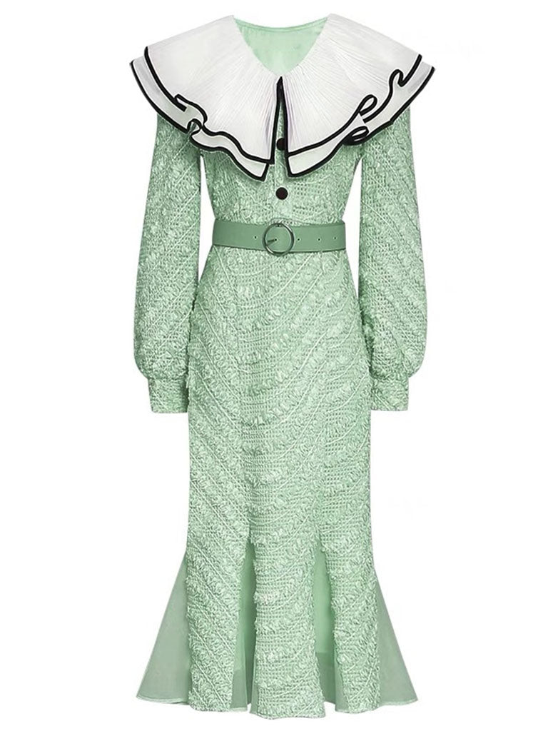 green emerald velvet dress Petal and Pup Jace Tiered Maxi Dress