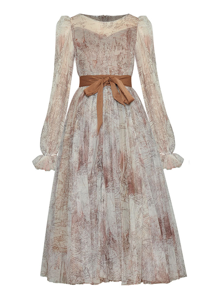 floral lace swing dress Lace floral belted swing dress