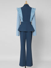 Load image into Gallery viewer, 2PS Dark Blue Wasp Waist Coat And Pant 1960S Vintage Suit