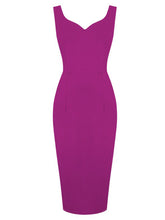 Load image into Gallery viewer, Solid Color Sweet Heart Collar 1950S Vintage Bodycon Dress