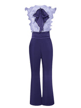 Load image into Gallery viewer, 2PS Purple Ruffles Sleeveless 1950S Vintage Pant Set