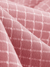 Load image into Gallery viewer, Green Plaid Turn Down Collar Short Sleeves 1950S Vintage Shirt Dress