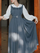 Load image into Gallery viewer, 2PS Dark Blue Long Sleeve Ruffles Evdwardian Revival Dress Suits