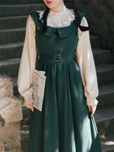 Load image into Gallery viewer, 2PS Dark Green Long Sleeve Ruffles Evdwardian Revival Dress Suits