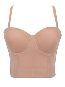 Solid Color Corset Camisole Top