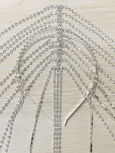 Vintage Rhinestone Hair Chain Long tassel Headband Hair Jewelry for Women