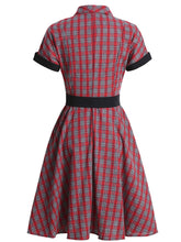 Load image into Gallery viewer, 1950S Yellow Plaid  Vintage Dress With Belt