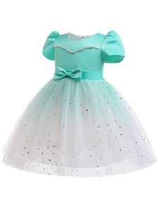 Kids Little Girls' Dress Princess Star Birthday Christening Dress