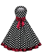 Load image into Gallery viewer, Polka Dots 1950S Vintage Sleeveless Swing Dress