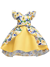 Load image into Gallery viewer, Kids Little Girls&#39; Dress Floral Print Birthday Christening Dress