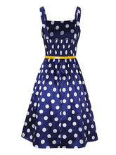 Load image into Gallery viewer, Polka Dot Printed Party 2 Piece 1950S Vintage Dress Set