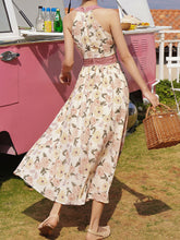 Load image into Gallery viewer, Rose Halter 1950S Vintage Dress Swing Dress