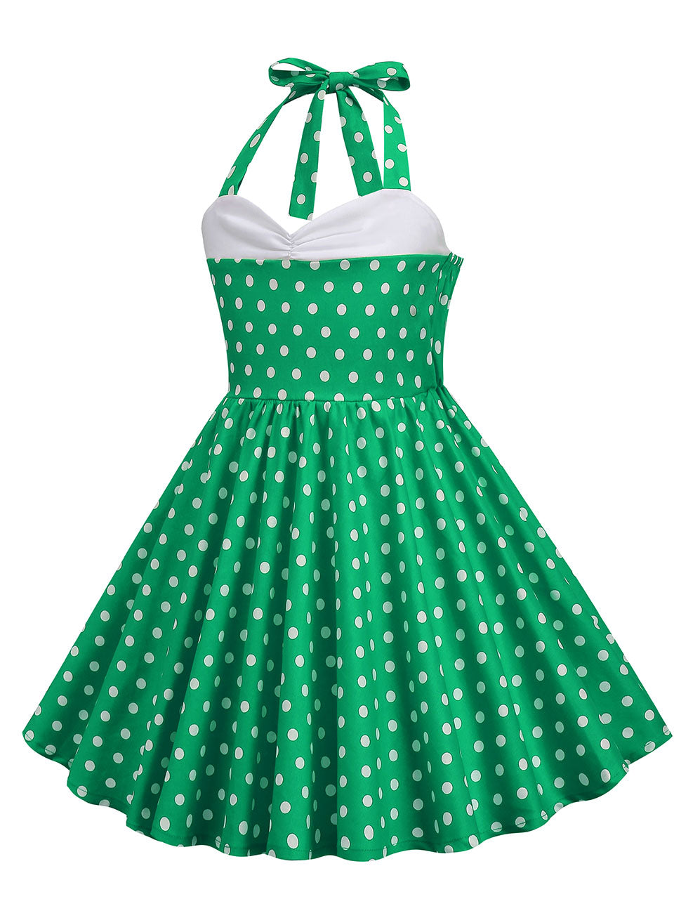 Kids Little Girls' Dress Halter Polka Dot Cotton 1950s Vintage Dress, Blue / 6-7 Years Kids Little Girls' Dress Halter Polka Dot Cotton 1950s Vintage Dress, Blue / 6-7 Years