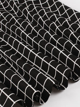 Load image into Gallery viewer, Black Plaid PeterPan Collar Short Sleeve High Waist Vintage Cotton 1950S Dress