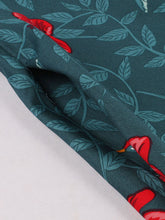 Load image into Gallery viewer, Blue Bird Print 1950S Vintage Swing Dress With Pockets