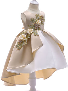 Kids Little Girls' Dress Princess High Low Birthday Christening Dress