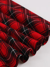 Load image into Gallery viewer, Plaid Off the Shoulder High Waist Halter 1950 Dress