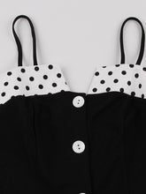 Load image into Gallery viewer, Black 1950s Polka Dot Bodycon Dress With Belt