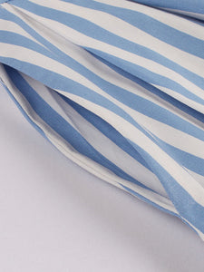 Blue And White Stripe With Pockets 50S Dress