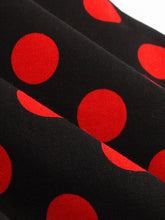 Load image into Gallery viewer, Black Ladybug Off the Shoulder High Waist Halter 1950 Dress