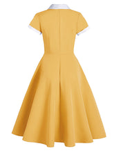 Load image into Gallery viewer, Tuxedo Collar 1950S Dress With Pockets