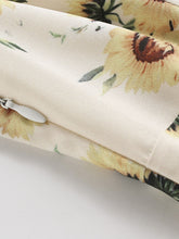 Load image into Gallery viewer, Yellow And White Sun Flower Print Long Sleeve Claasic Collar 1950S Dress
