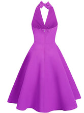 Load image into Gallery viewer, Green Vintage Halter Backless 1950S Vintage Dress