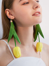 Load image into Gallery viewer, Women&#39;s Tulip Flower Long Simulation Flower Holiday Earrings